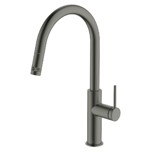 Abey Gareth Ashton Poco Pull Out Kitchen Mixer - Gun Metal